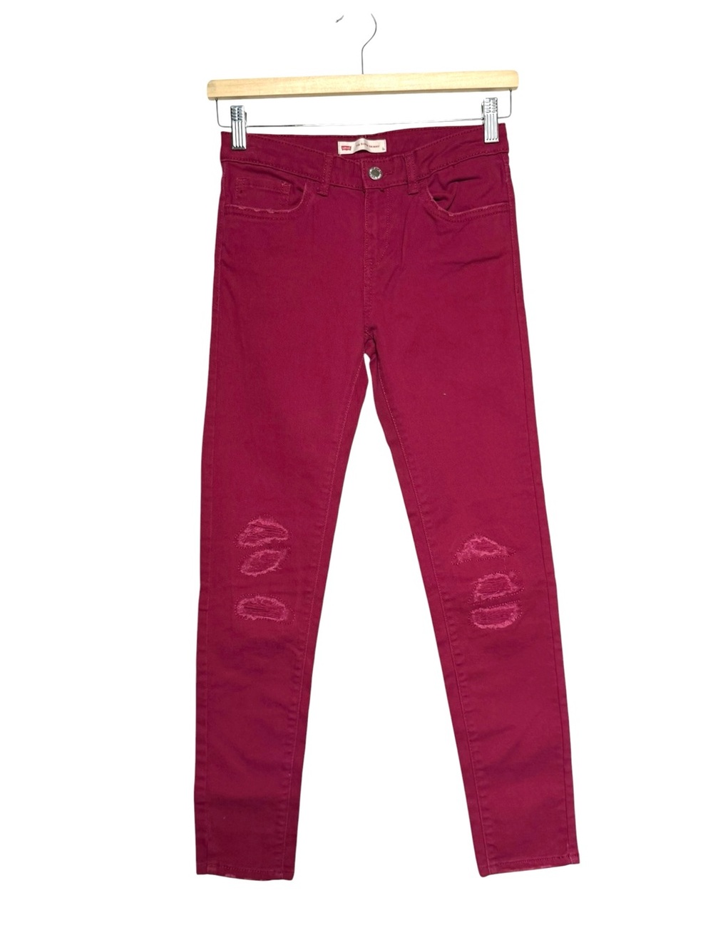 LEVI’S Super Skinny distressed Girls jeans adjustable waist 12R NWT